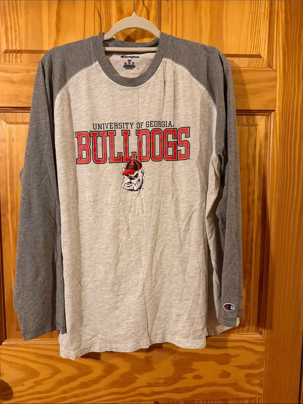 Champion Gray and Heather University of Georgia Bulldogs Long Sleeve Shirt